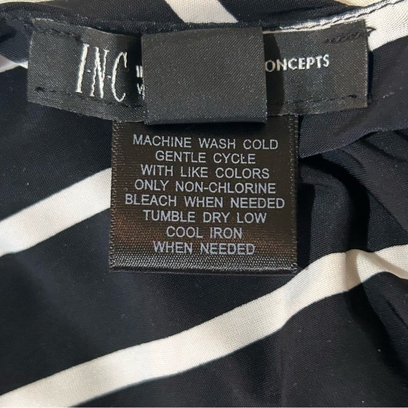 INC International Concepts Black and White Chevron Maxi Dress - Picture 8 of 9